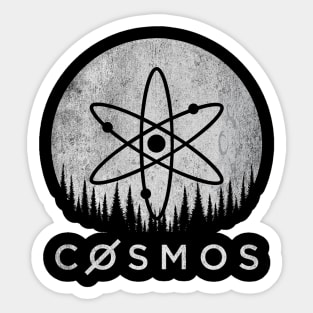 Vintage Cosmos Crypto ATOM Coin To The Moon Token Cryptocurrency Wallet HODL Birthday Gift For Men Women T-Shirt Sticker